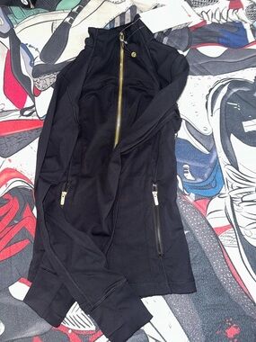 Lulu lemon Black Zip-Front Athletic Jacket